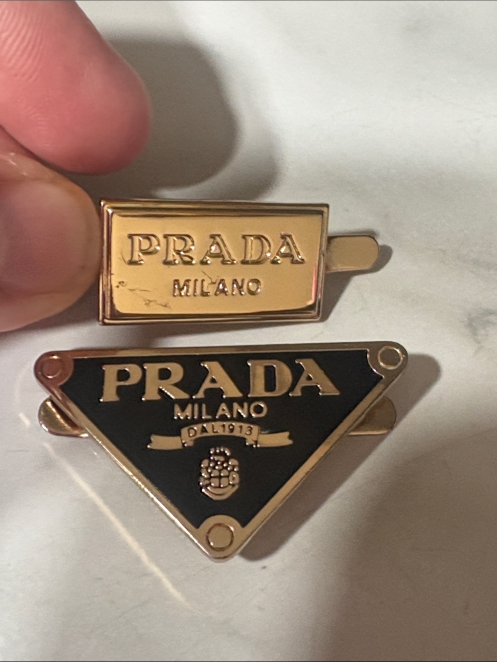 Prada bag emblems lot